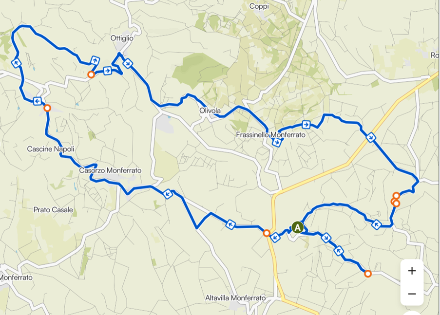 Route 7 - View of Vignale – Vignale Monferrato loop from Vignale Monferrato