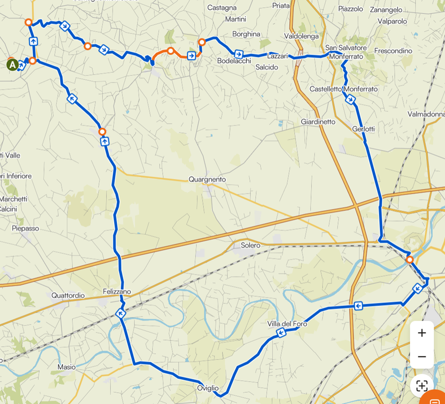 Route 9 - View of Vignale – Belvedere Lù Monferrato loop from Altavilla Monferrato